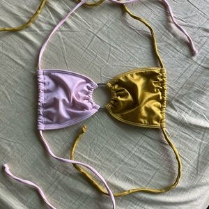 Los Angeles Apparel Ophelia 2 Tone Ring Bikini Top S